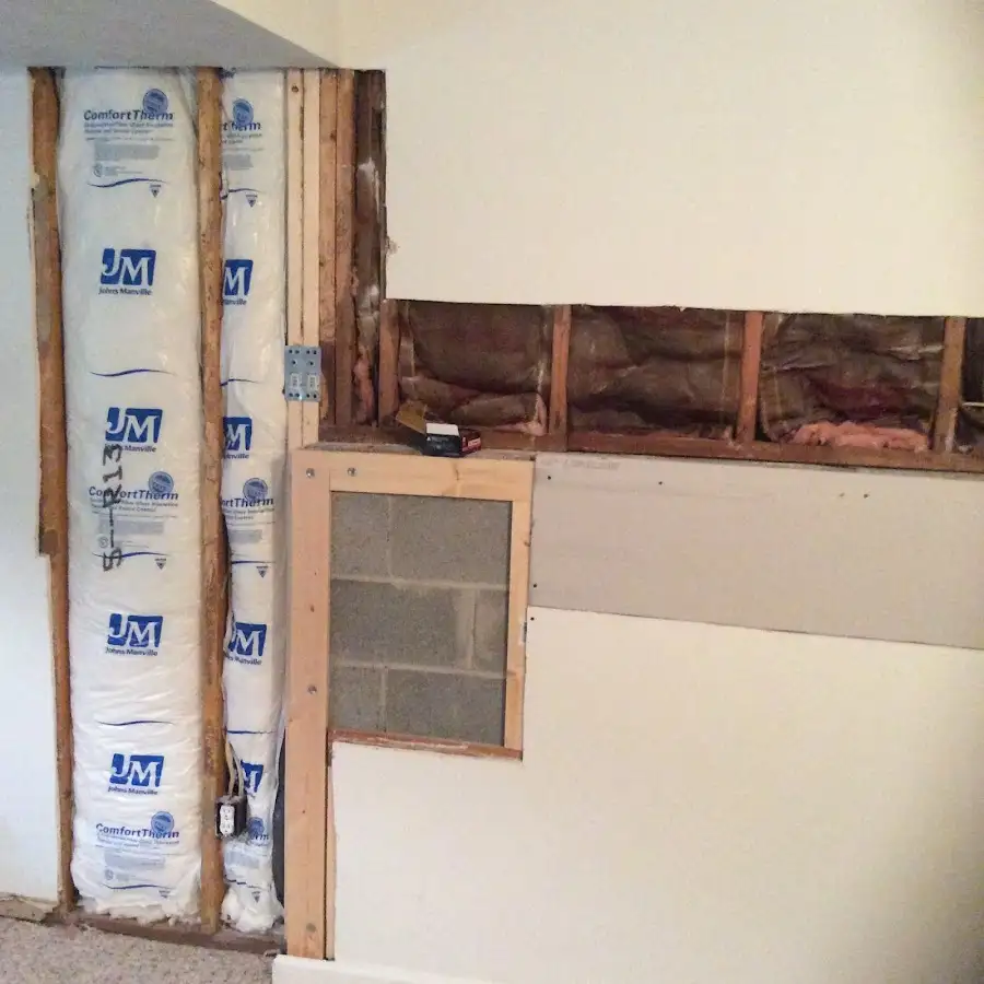 Wall insulation replacement during Contents Cleaning & Restoration in Cheverly